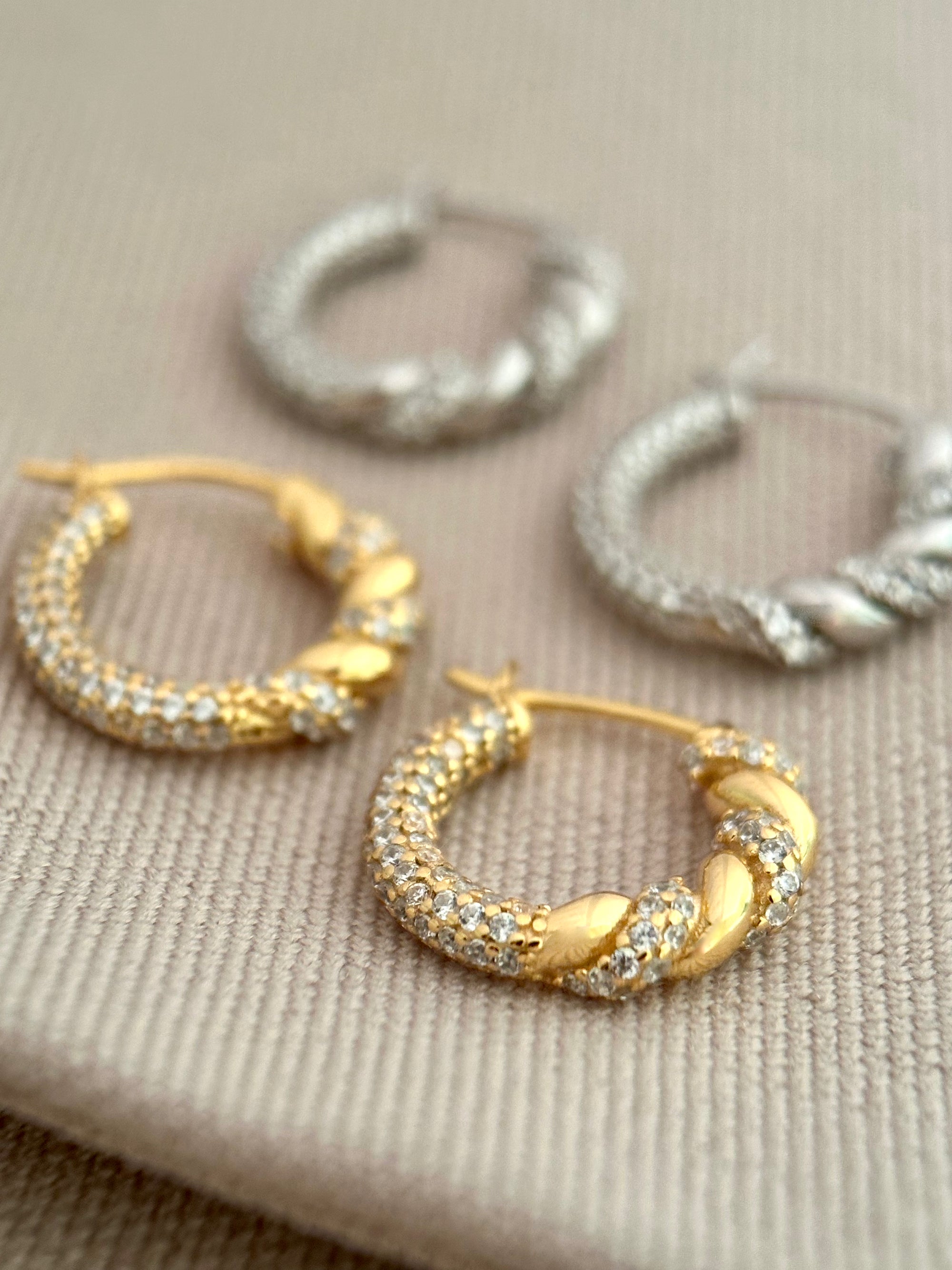 Twist Hoops Earrings