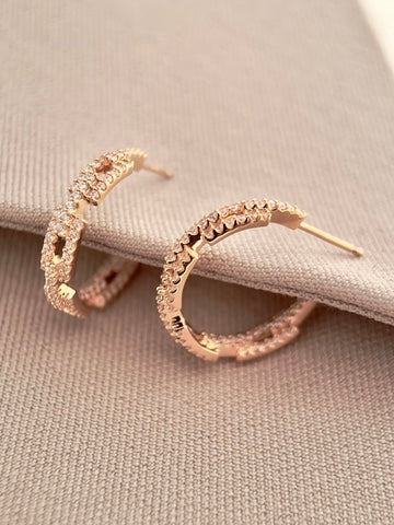 Chain Hoops Earrings