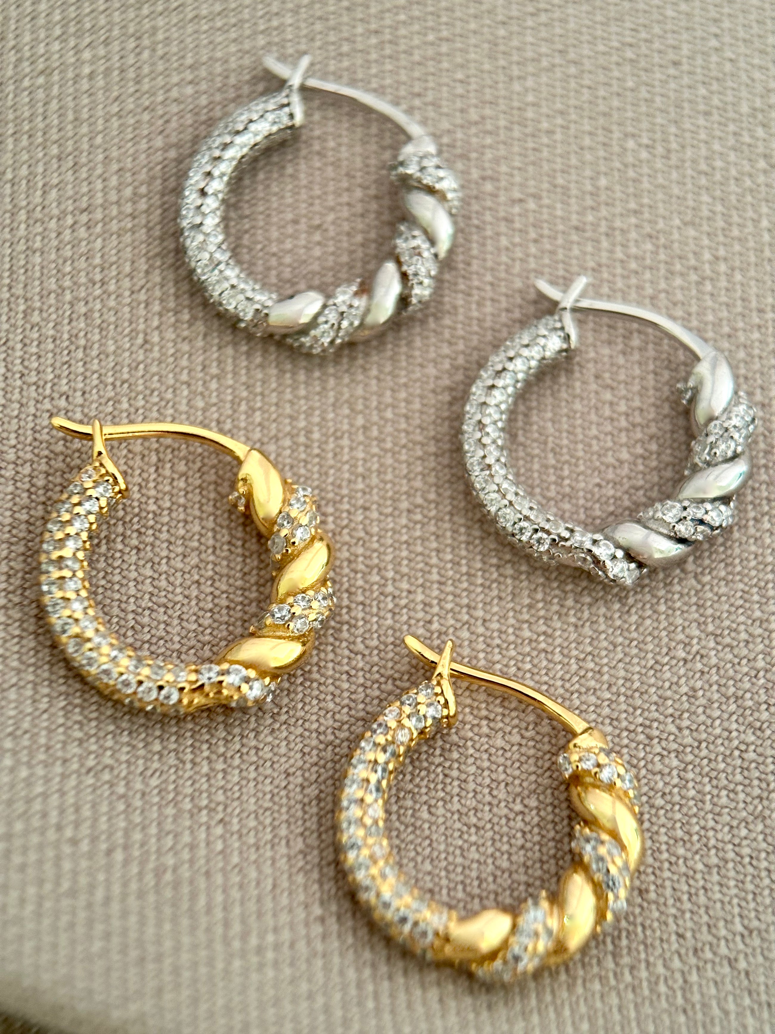 Twist Hoops Earrings