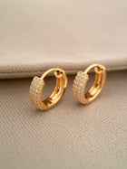 Pavé Flat Hoops Earrings