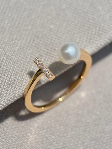 Pearl Open Ring