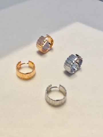Stripe Huggie Earrings