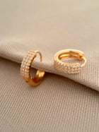 Pavé Flat Hoops Earrings