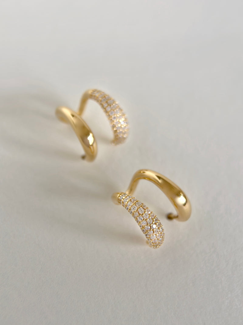 Double Huggie Earrings