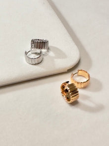 Stripe Huggie Earrings