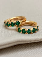 Green Hoops Earrings