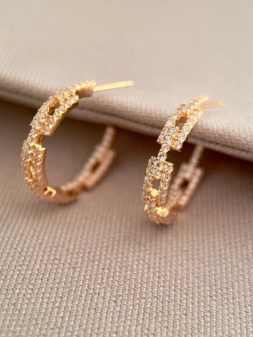 Chain Hoops Earrings