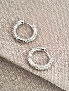 Pavé Round Hoops Earrings