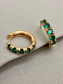 Green Hoops Earrings