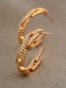 Chain Hoops Earrings