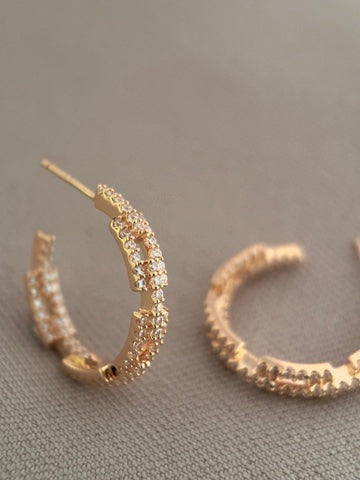 Chain Hoops Earrings
