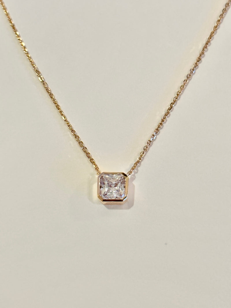Bezel Pendant Necklace