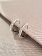 Pavé Round Hoops Earrings
