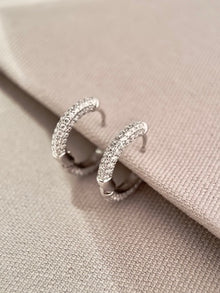 Pavé Round Hoops Earrings