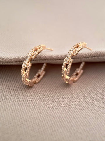 Chain Hoops Earrings