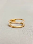 Fine Line Double-layer Ring