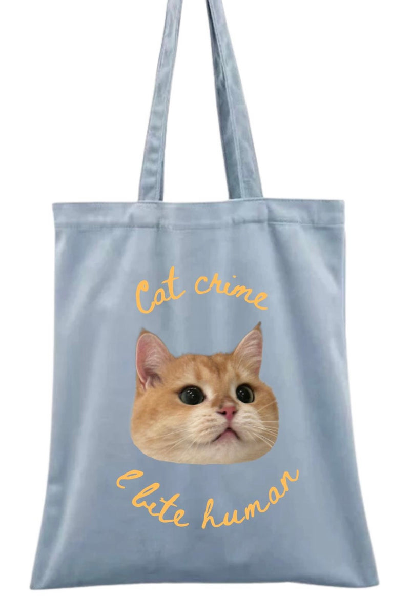 Custom Pet Velet Tote - Cat Crime Series