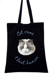 Custom Pet Velet Tote - Cat Crime Series