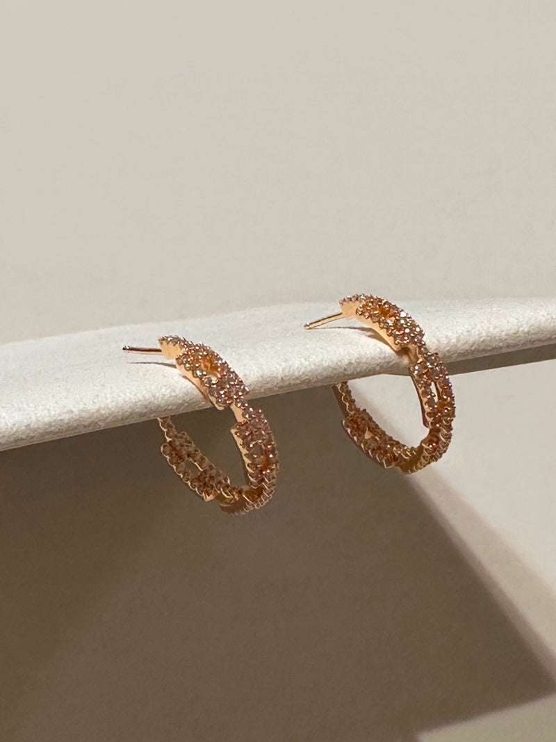 Chain Hoops Earrings