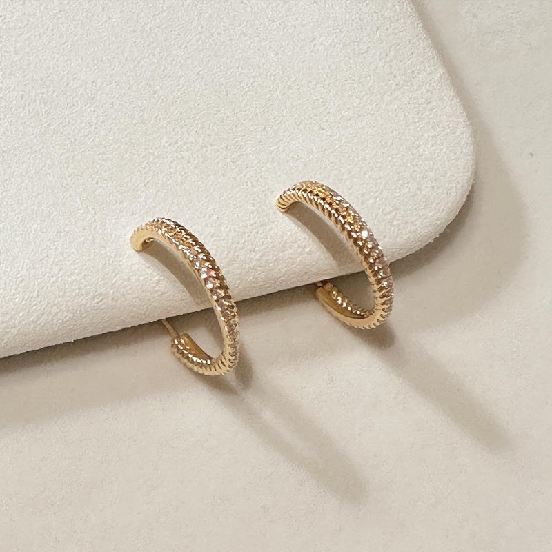 Thin Twist Hoop Earrings